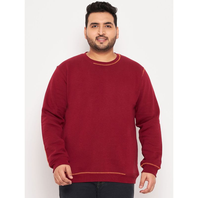 Club York Wine Round Neck Plus Size Sweatshirt (2XL)