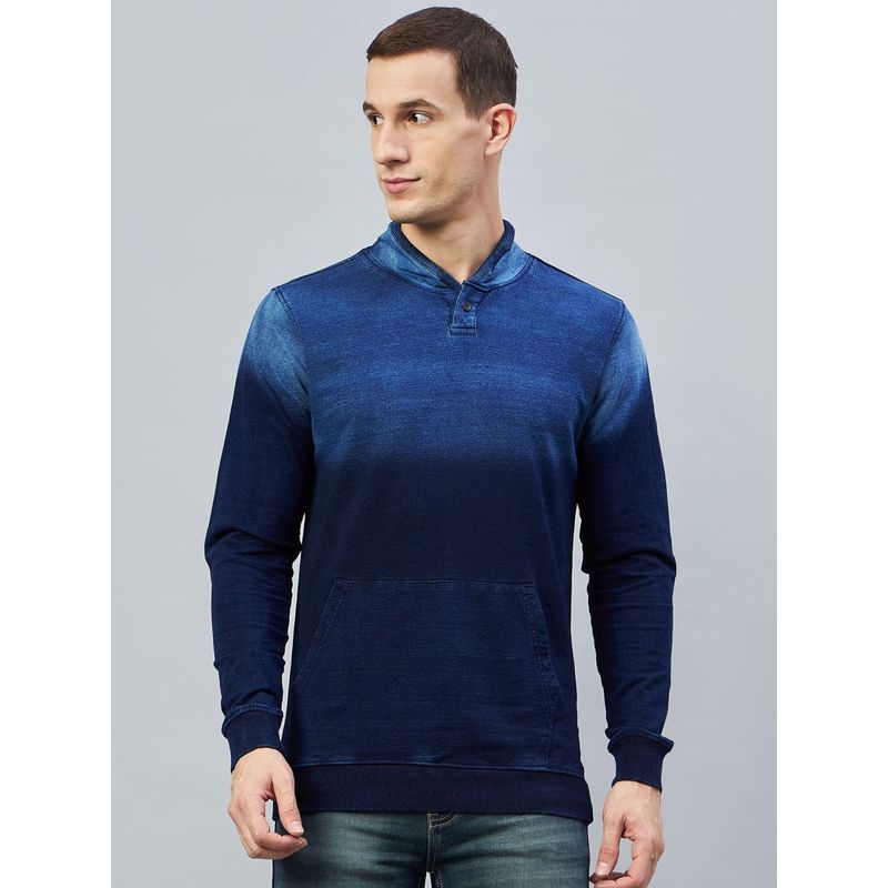 Club York Indigo Blue High Neck Sweatshirt (S)