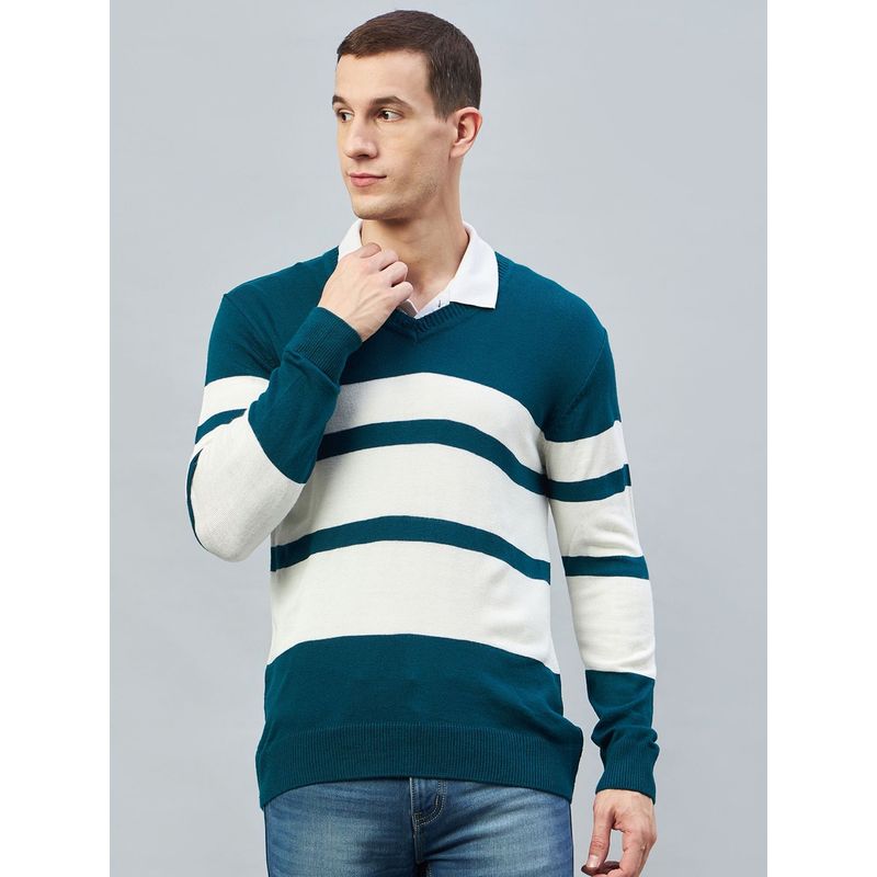 Club York Teal V Neck Sweater (S)
