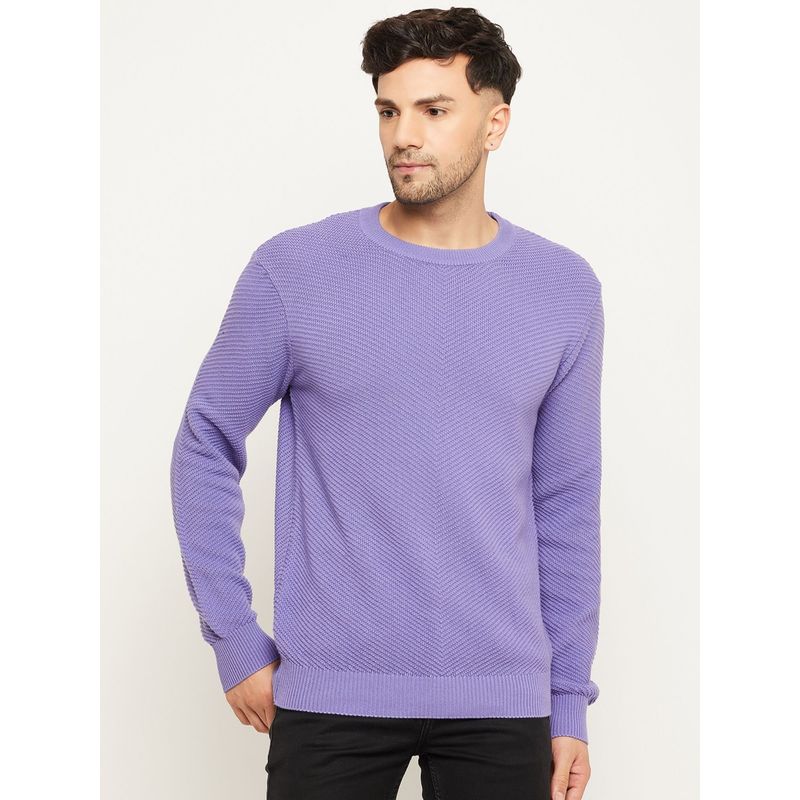 Club York Lavender Round Neck Sweater (M)