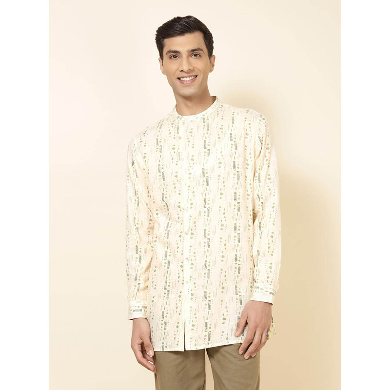 Fabindia Natural Cotton Printed Slim Fit Kurta (XS)
