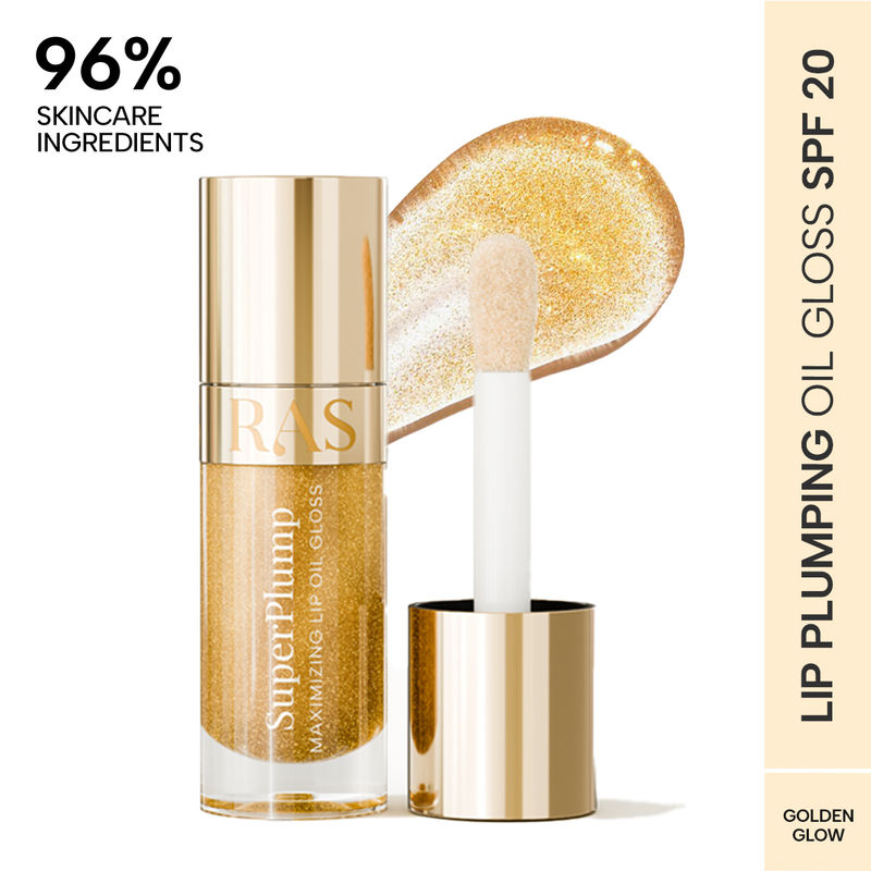 RAS Luxury Oils Super Plump Maximizing Lip Oil Gloss with SPF 20 - Golden Glow