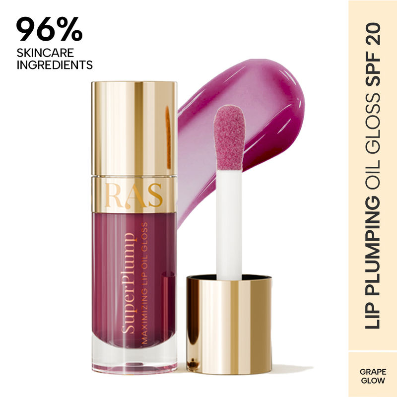 RAS Luxury Oils Super Plump Maximizing Lip Oil Gloss with SPF 20 - Grape Glow