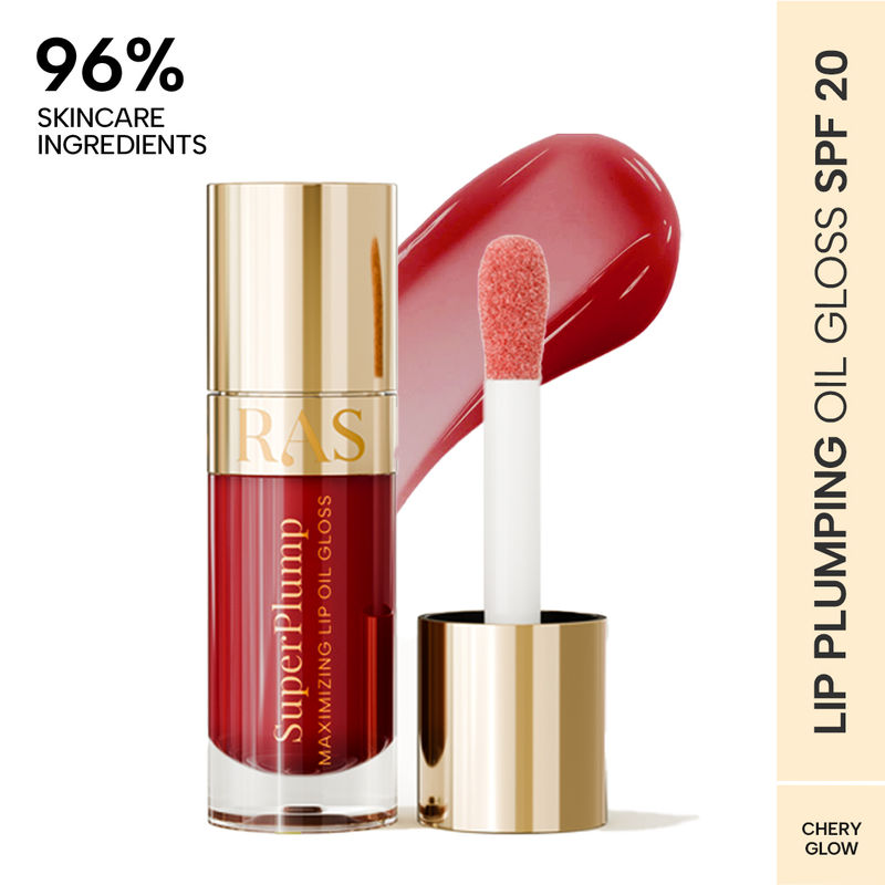 RAS Luxury Oils Super Plump Maximizing Lip Oil Gloss with SPF 20 - Cherry Glow