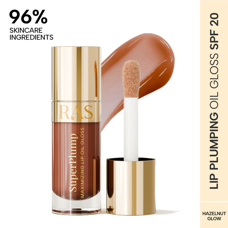 RAS Luxury Oils Super Plump Maximizing Lip Oil Gloss with SPF 20 - Hazelnut Glow