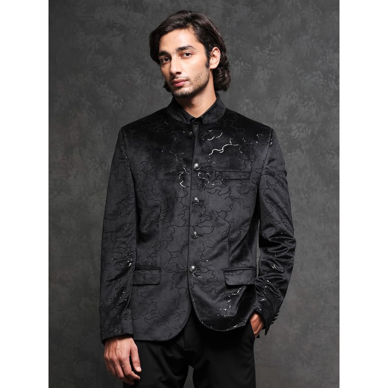 Rare Rabbit Sequined Embellished Bandhgalas (XL)