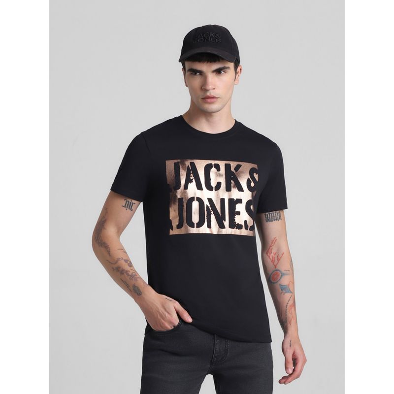 Jack & Jones Black Slim Fit T-Shirt (L)