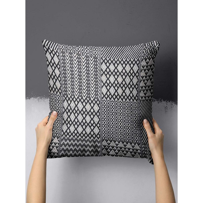 Buy BIANCA Multi-Color Geometric Polycotton Cushion Cover Online