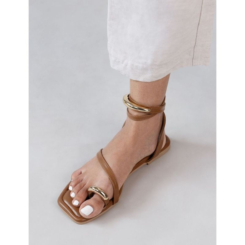 RIVR Tan One Toe Sandal (EURO 36)