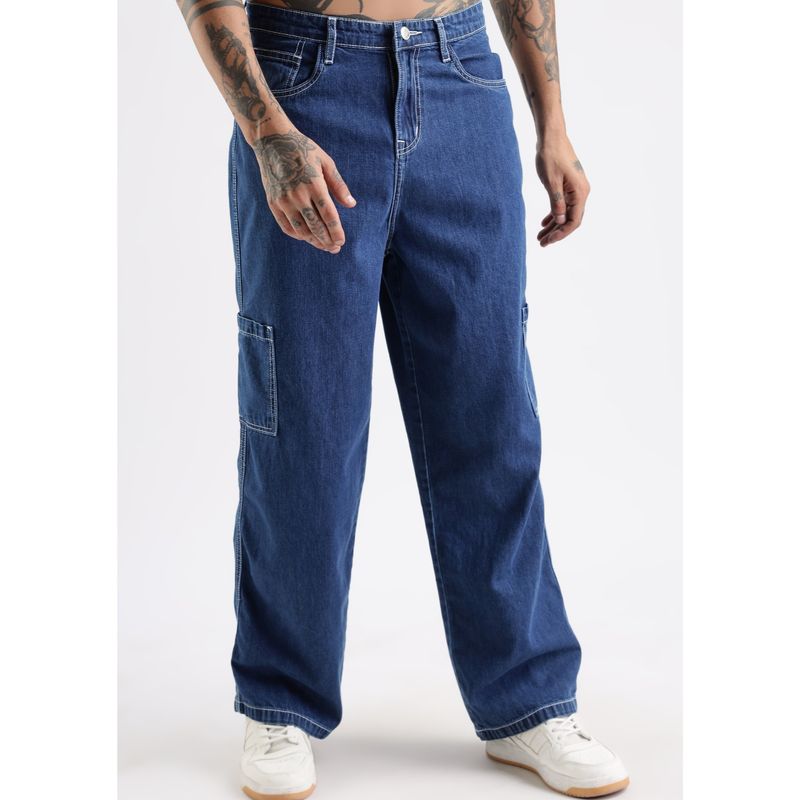 Eszett Originals Denim Blue Cargo Jeans (34)