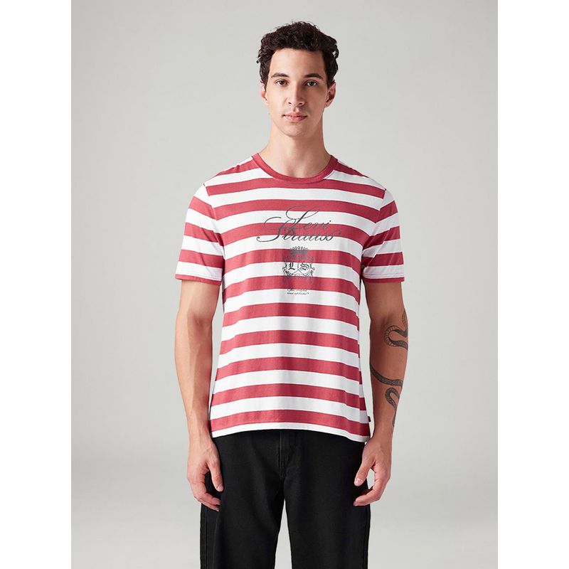 Levi's Men's Striped Regular Fit T-Shirt (L)