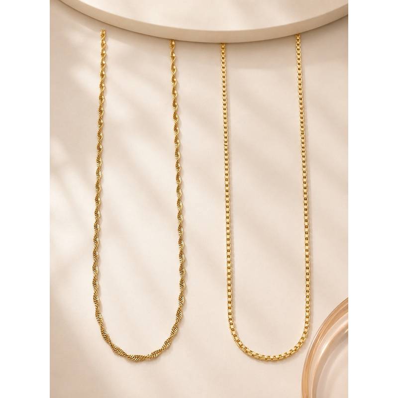 Buy Zeraki Jewels Sufi And Rosi Chain (Pack Of 2) Online