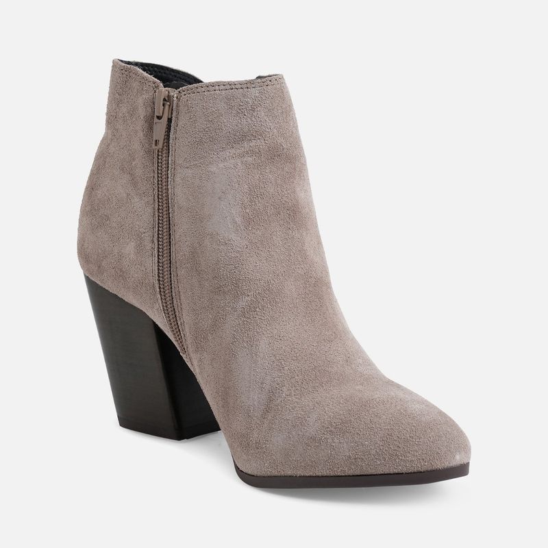 Aldo Blanka Leather Open Grey Solid Ankle Boots UK 2