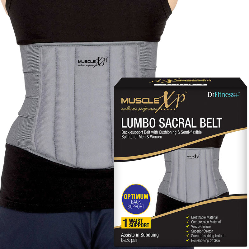 MuscleXP DrFitness+ Lumbo Sacral Belt- Small Size