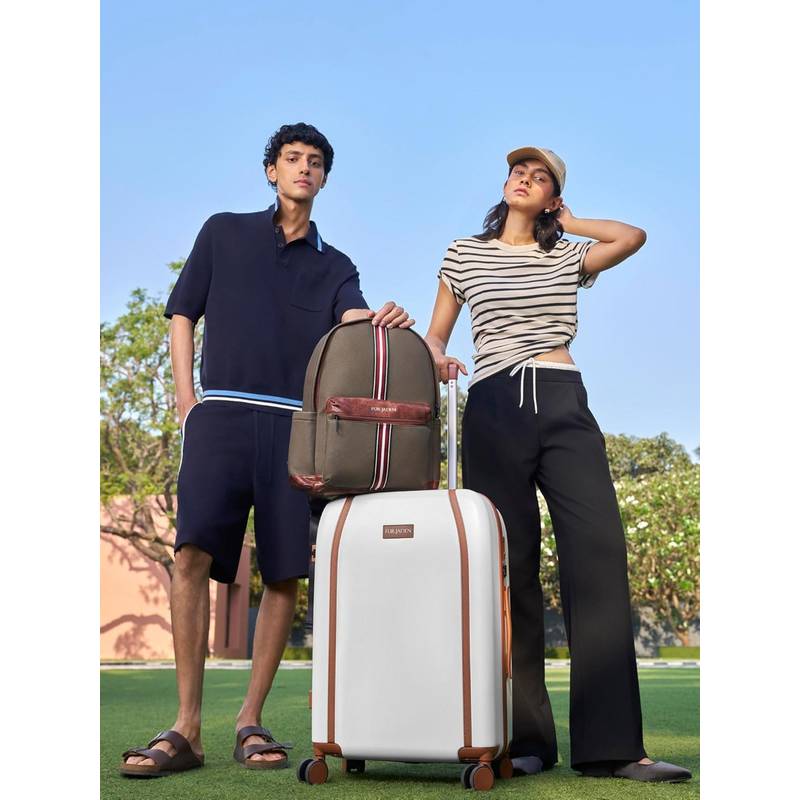 FUR JADEN Wayfarer PC With TSA Lock Luggage Bag - Oyster White (M)