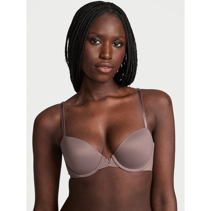 Victoria's Secret Grey Dream Angels Lightly Lined Plunge Demi Bra (34C)
