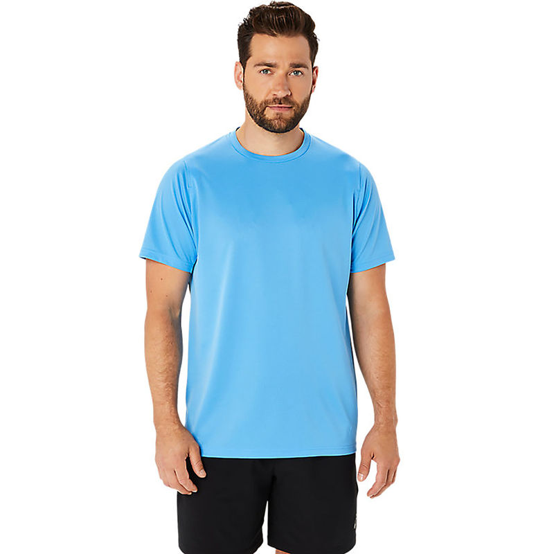 ASICS Acti Breeze Panel Jacquard Ss Men Blue T-Shirt (XL)