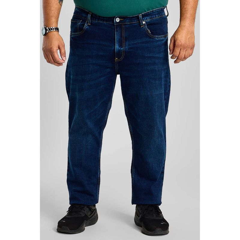 Snitch Blue Slim Fit Plus Size Jeans (38)