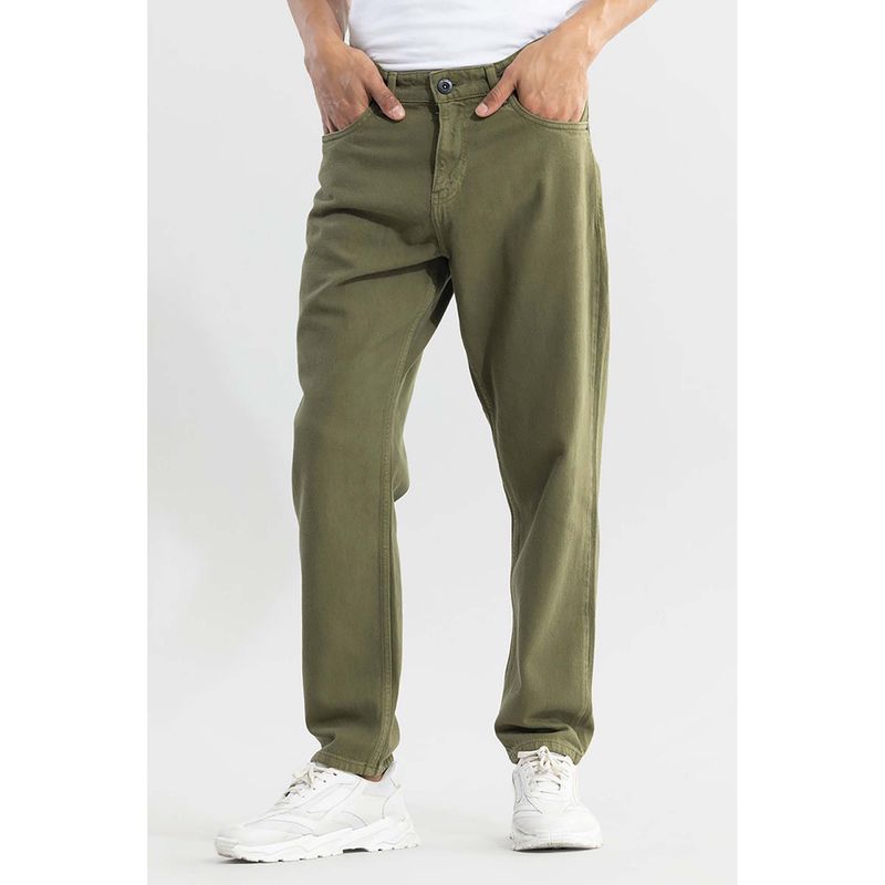 Snitch Riotous Olive Baggy Fit Jeans (38)