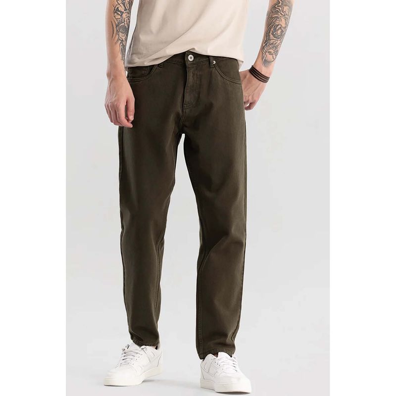 Snitch Loose Leisure Olive Baggy Fit Jeans (30)