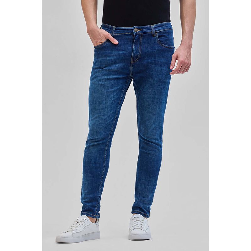 Snitch Navy Blue Skinny Fit Jeans (36)