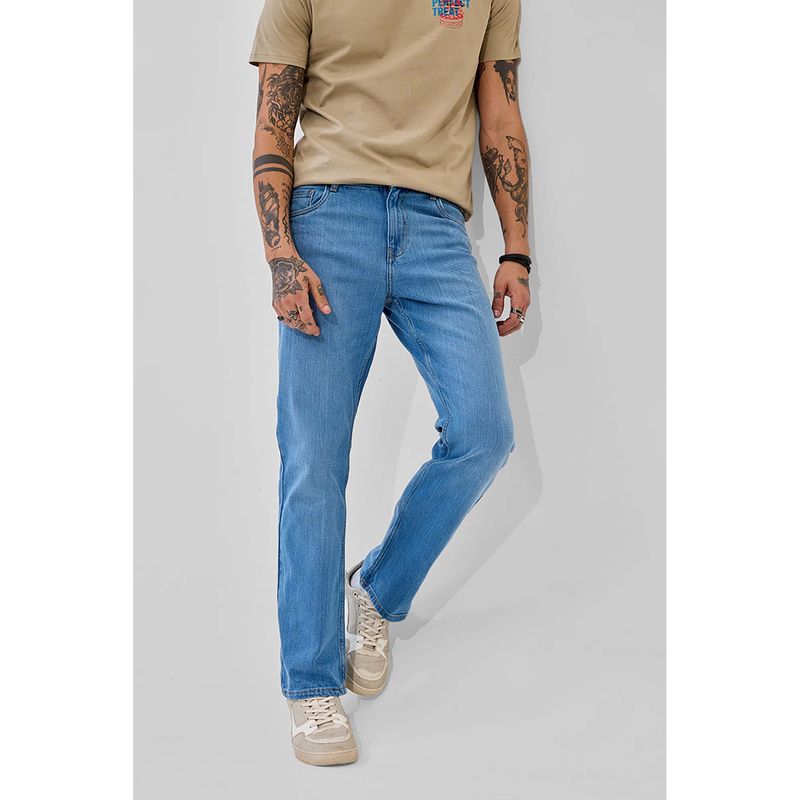 Snitch Light Blue Straight Fit Jeans (38)