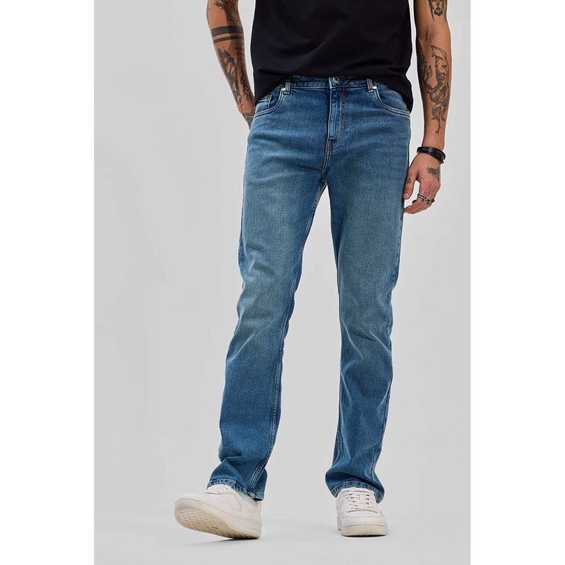 Snitch Dark Blue Straight Fit Jeans (38)