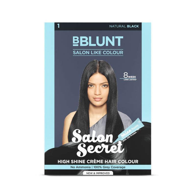 BBlunt Salon Secret High Shine Creme Hair Colour - Natural Black