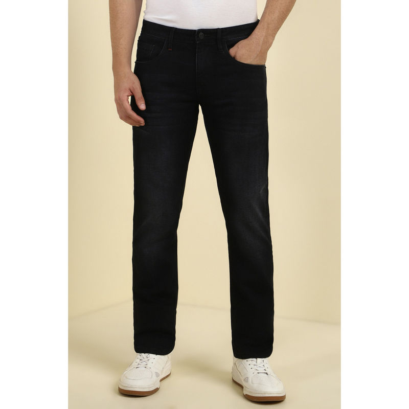 Allen Solly Men Black Light Wash Jeans (32)