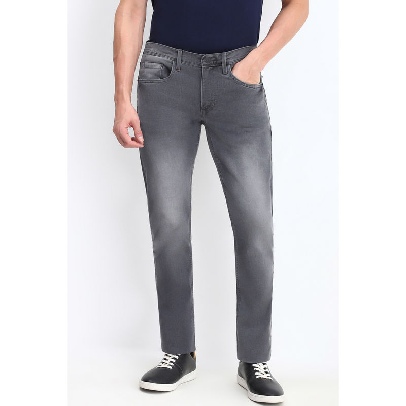 Allen Solly Men Grey Slim Fit Mid Wash Jeans (30)