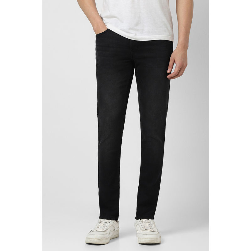 Peter England Men Black Light Wash Jeans (30)