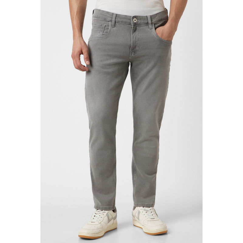 Van Heusen Men Grey Light Wash Jeans (32)