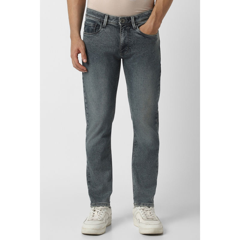 Van Heusen Men Grey Mid Wash Jeans (30)