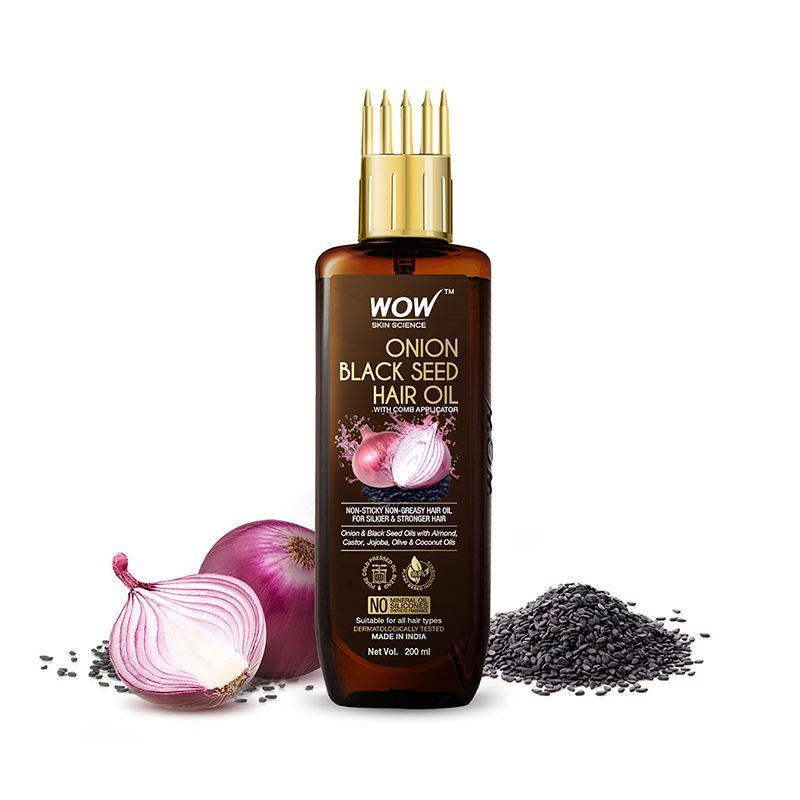 WOW Skin Science Onion Black Seed Hair Oil With Comb Applicator Buy