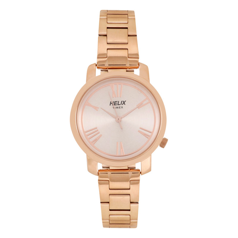 timex helix rose gold