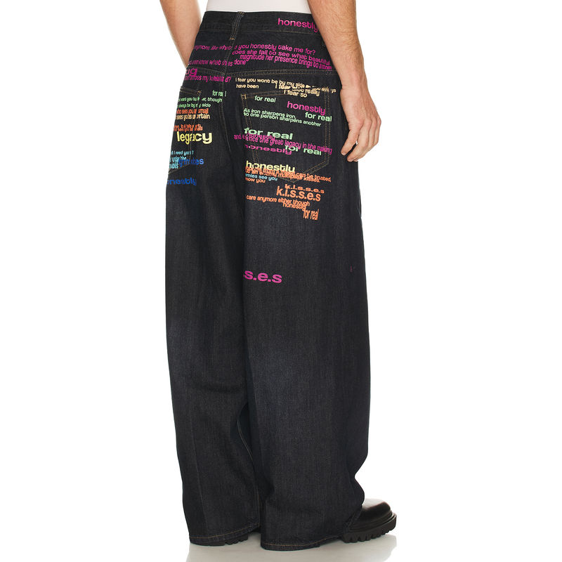 Jaded London Rainbow Script XL Colossus Jeans (32)