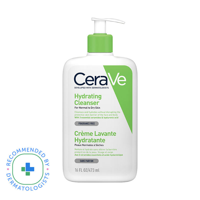 CeraVe Hydrating Facial Cleanser Non-Foaming Face Wash With Hyaluronic Acid, Ceramides & Glycerin