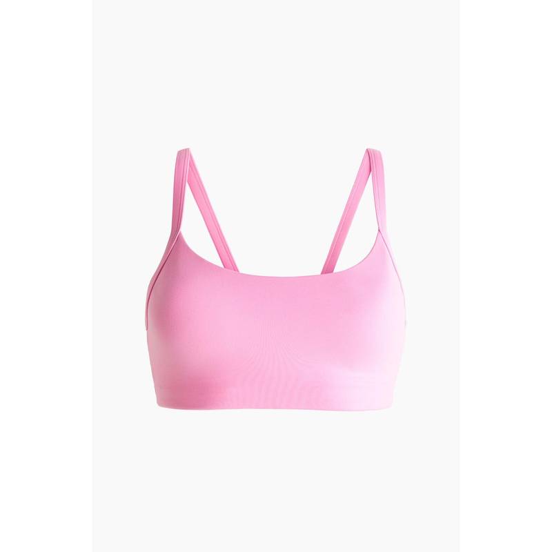 H&M Women Pink Medium Support Sports Bra With Softmove (XS)