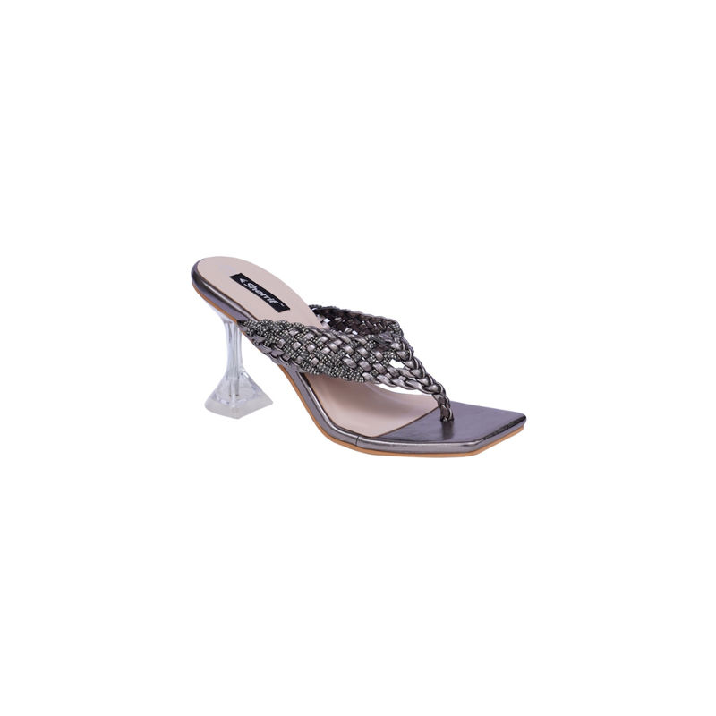 Sherrif Shoes Womens Grey Stiletto Heels (EURO 41)