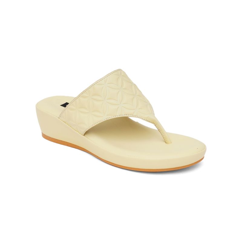 Sherrif Shoes Womens Extra Soft Lemon Slip On Platform Sandals (EURO 38)