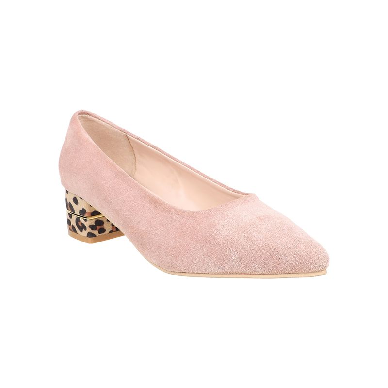 Sherrif Shoes Womens Pink Block Heels Pumps (EURO 40)