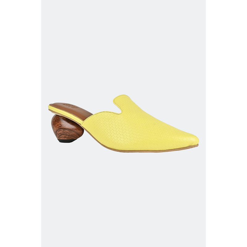 Buy SKO Womens 2 Inch Yellow Mules Online
