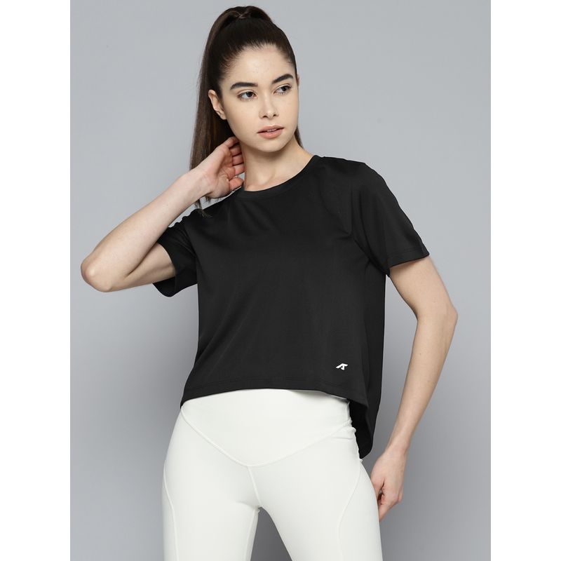 Alcis Women Anti Static Slim Fit Crop Sports T-shirt (M)