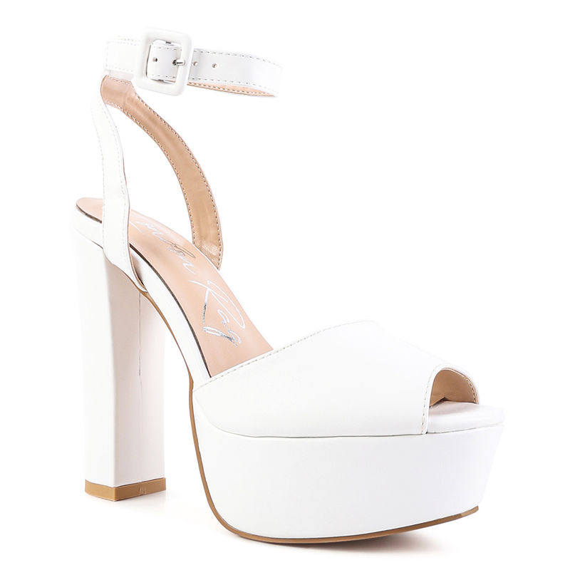 London Rag Solid White Heels (EURO 38.5)