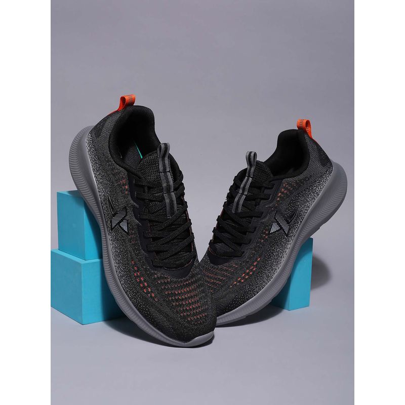 Xtep Men Super Grip EVA Textile Lightweight Non-Marking Black Running Shoes (UK 6)