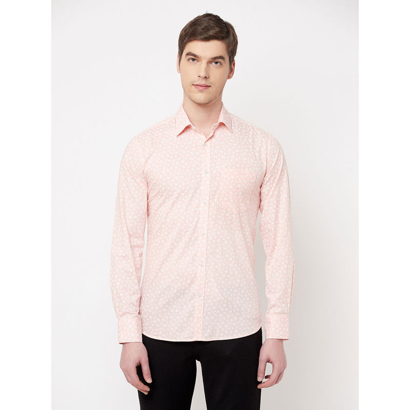 CRIMSOUNE CLUB Men Pink Floral Shirt (2XL) (2XL)