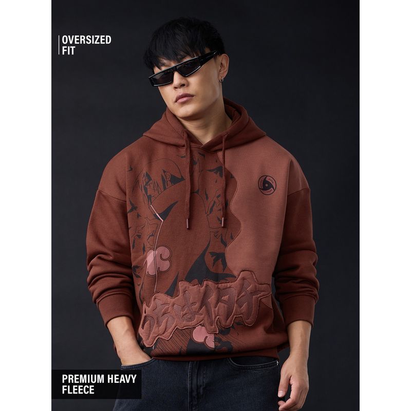 The Souled Store Official Naruto Shippuden Brown Hoodie (M)