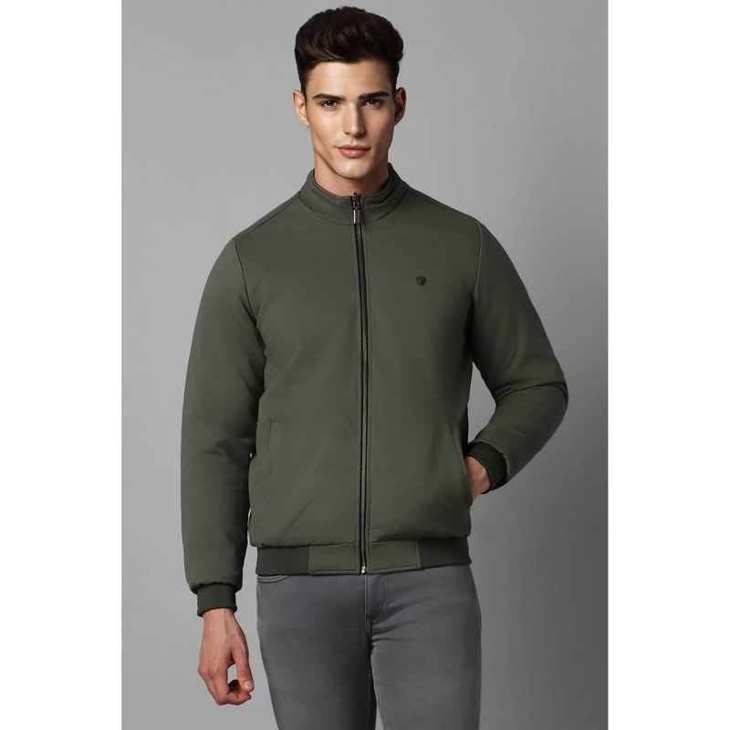 Louis Philippe Men Casual Green Solid Jacket (M)