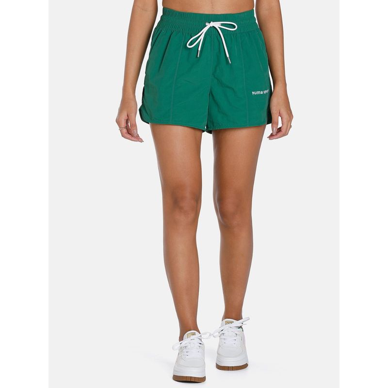 Puma Team Womens Green Shorts (L)