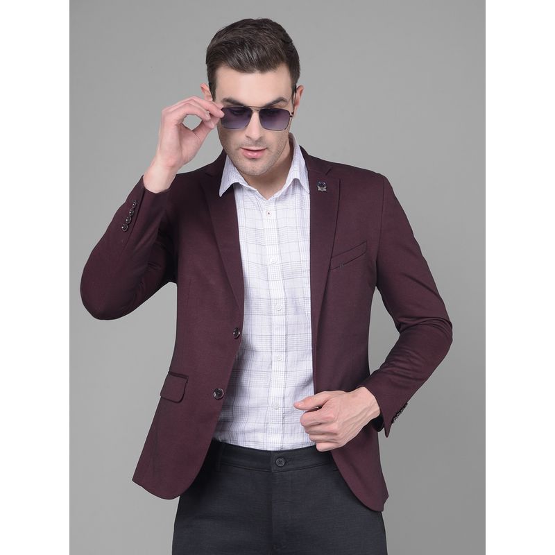 CRIMSOUNE CLUB Mens Wine Single Breasted Blazer (M)